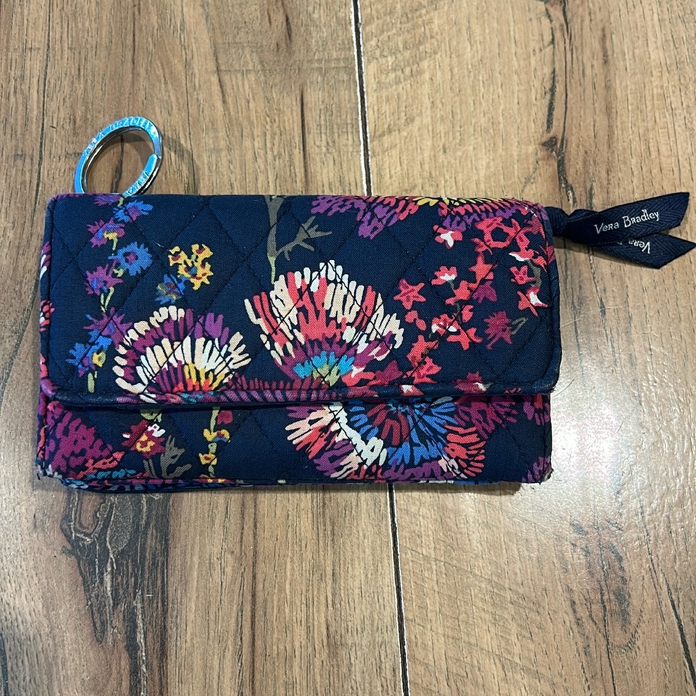 Vera Bradley midnight wildflowers wallet